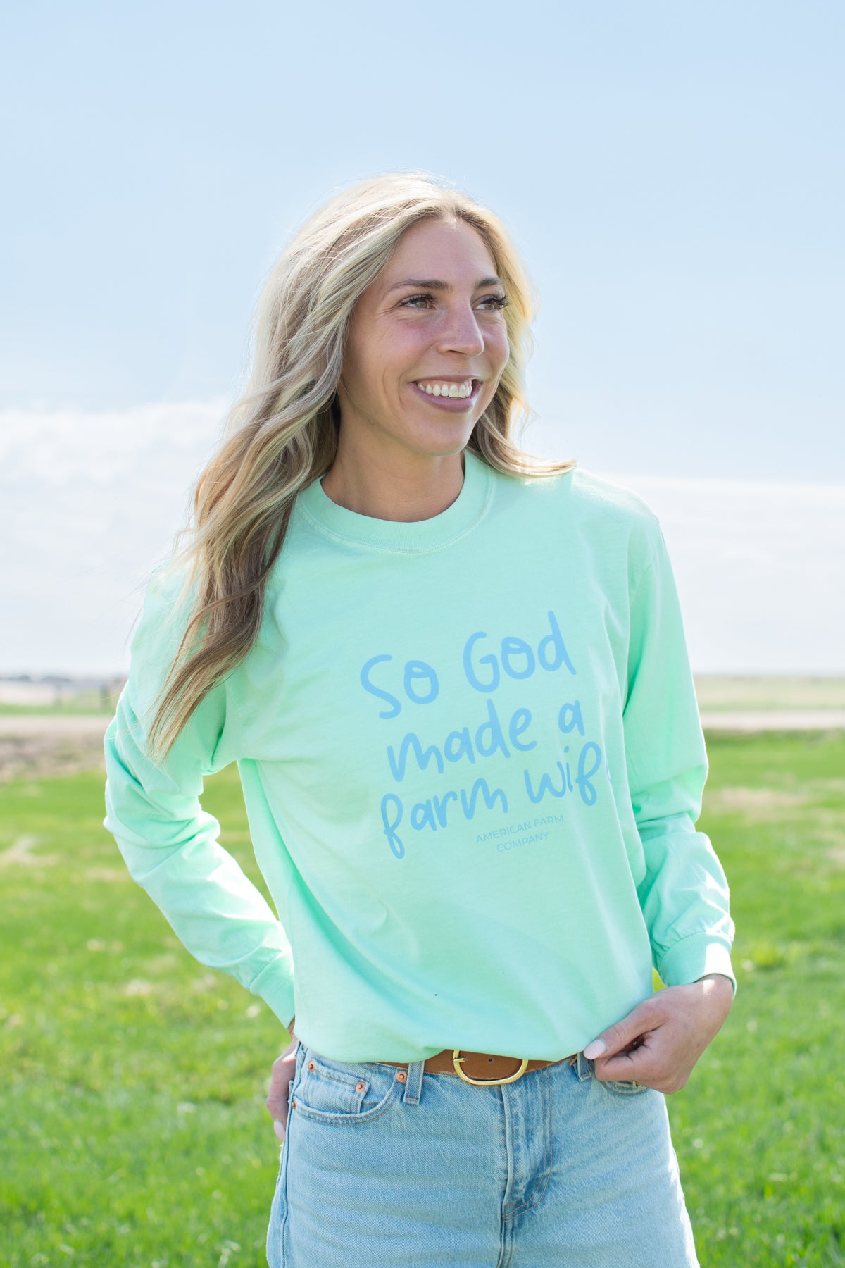 'So God Made a Farm Wife' Long Sleeve