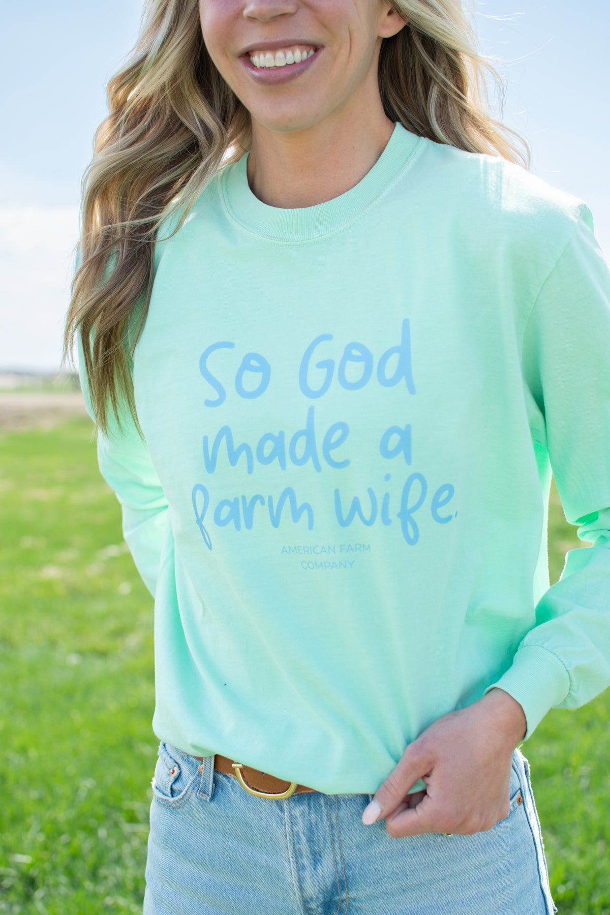'So God Made a Farm Wife' Long Sleeve