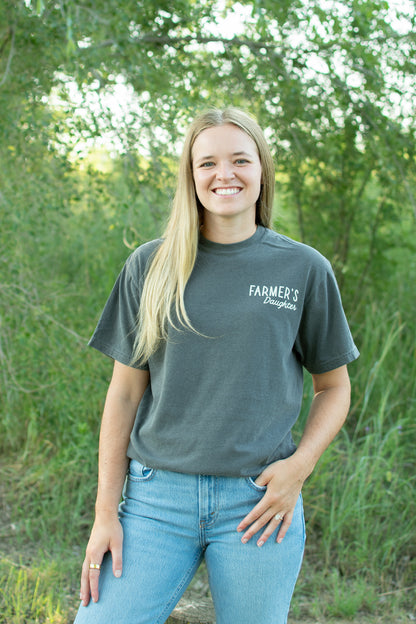 'So God Made a Farmer's Daughter' Adult T-Shirt - Charcoal