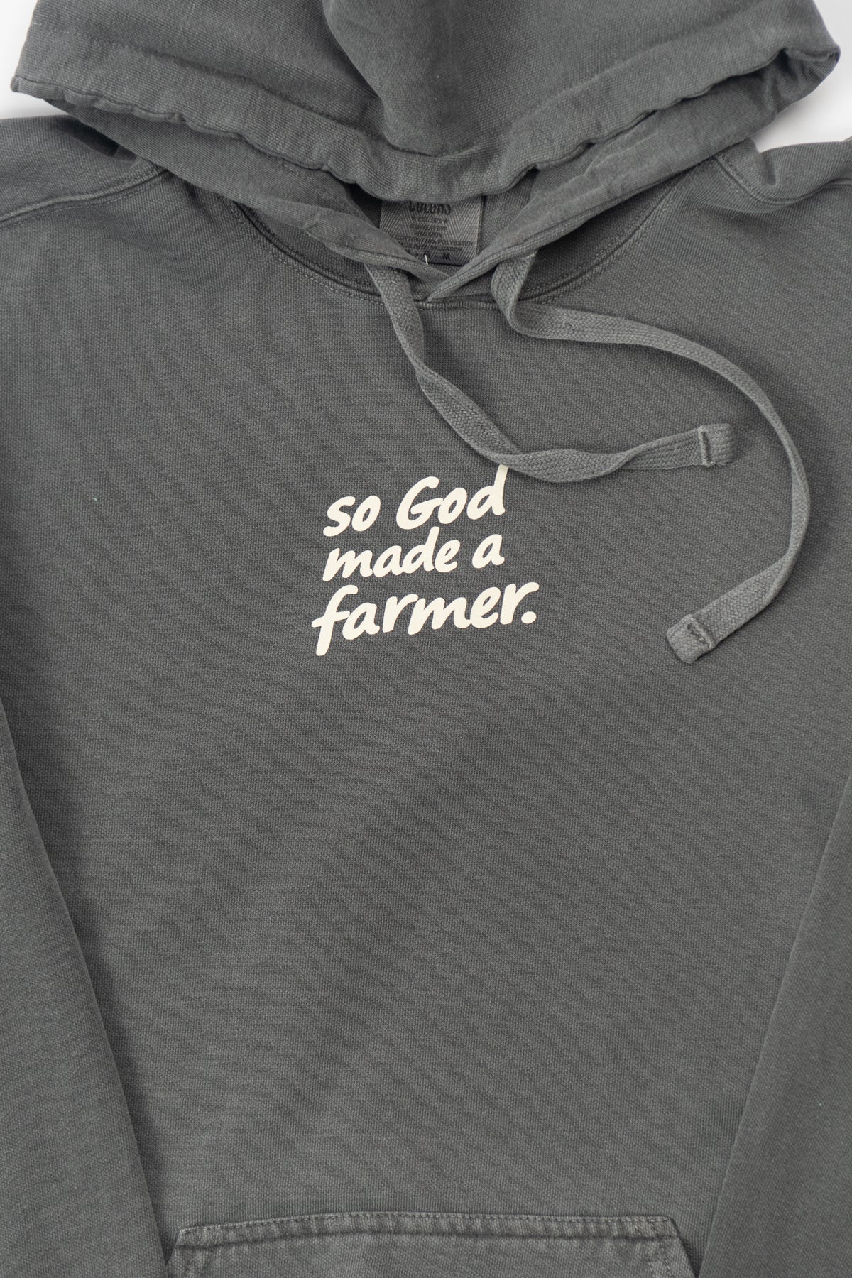 'So God made a Farmer.' Charcoal Hoodie