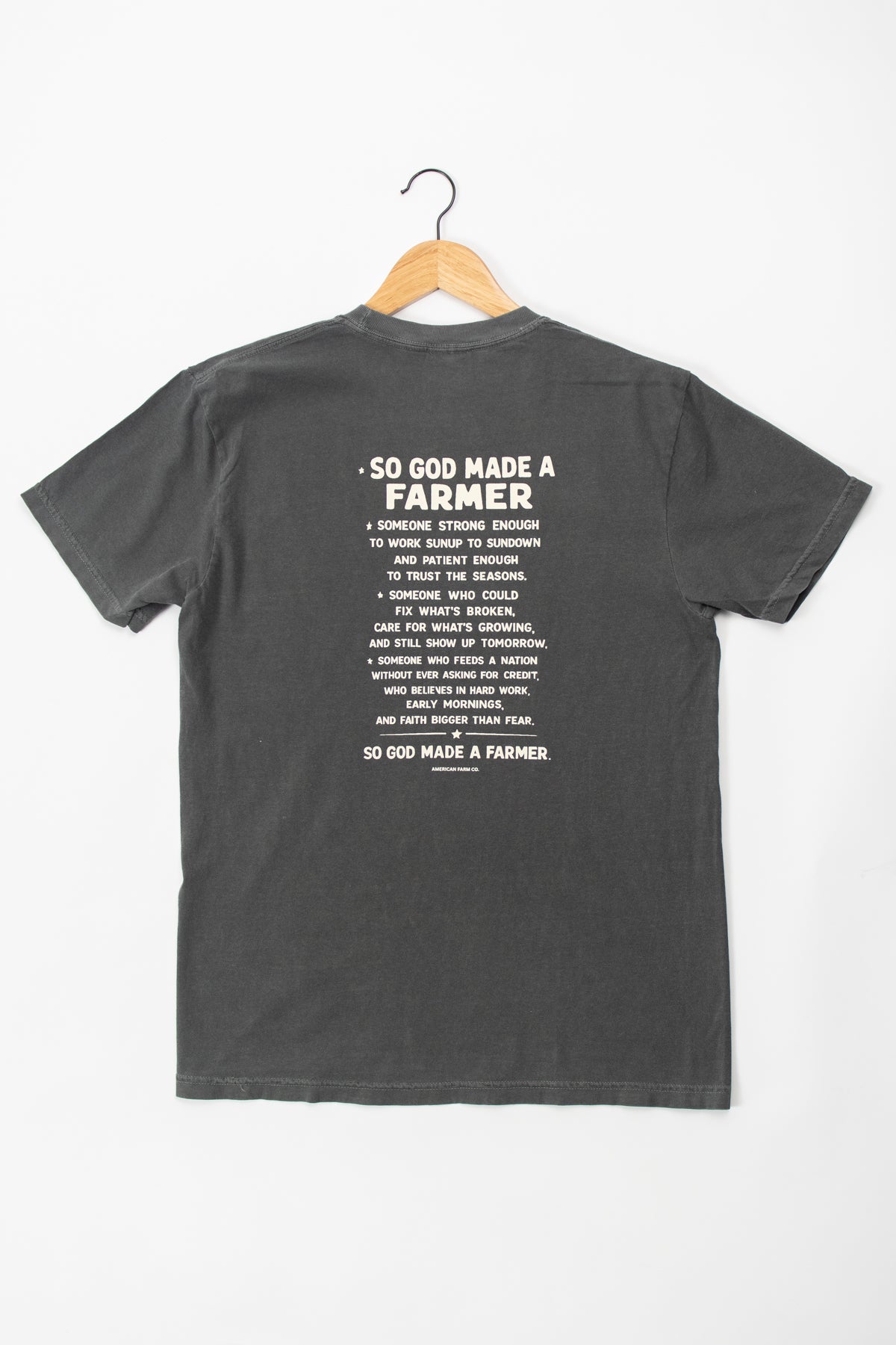 So God made a Farmer.' Charcoal Tee