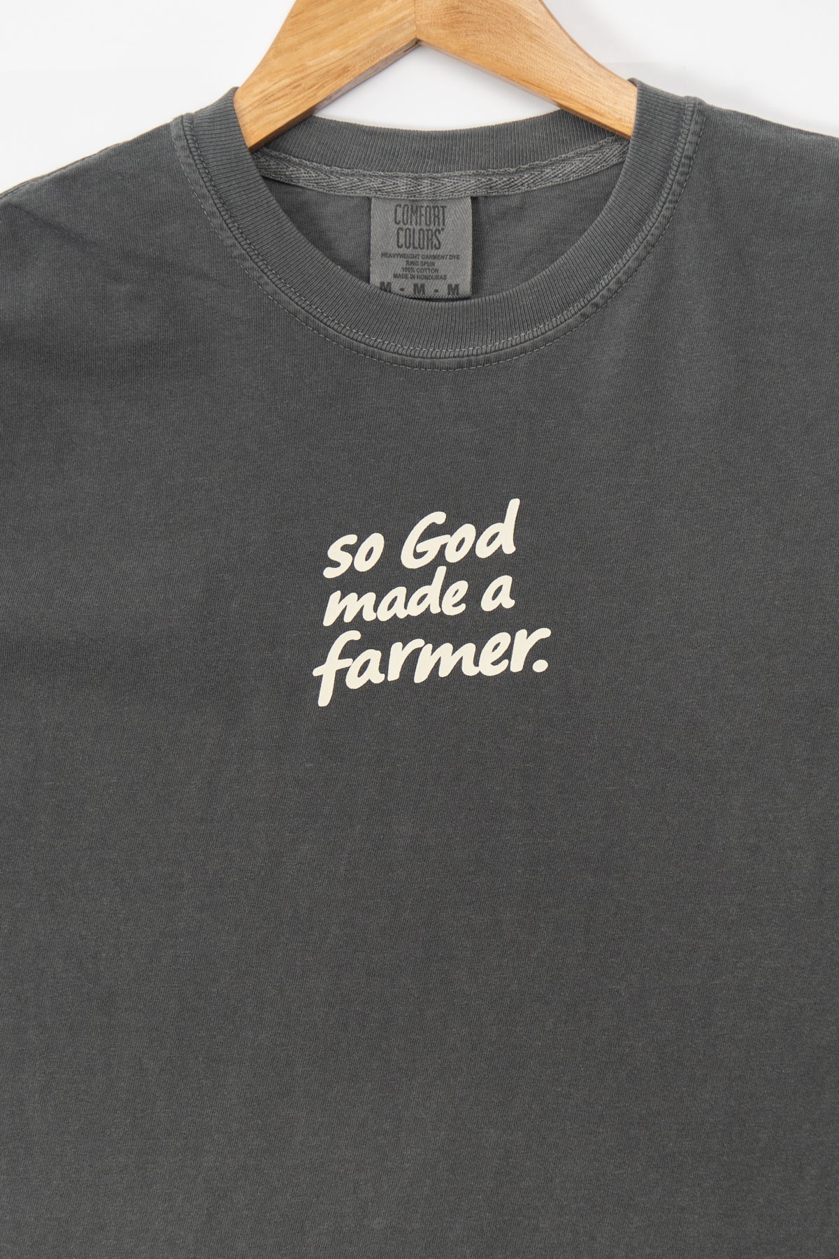 So God made a Farmer.' Charcoal Tee
