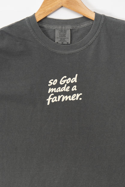 So God made a Farmer.' Charcoal Tee