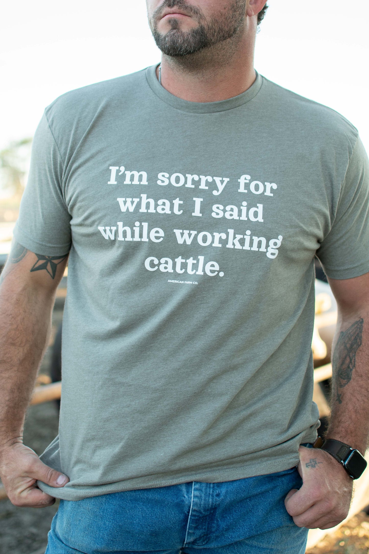 Sorry_for_what_I_said_working_cattle._Tee [M] [LS]