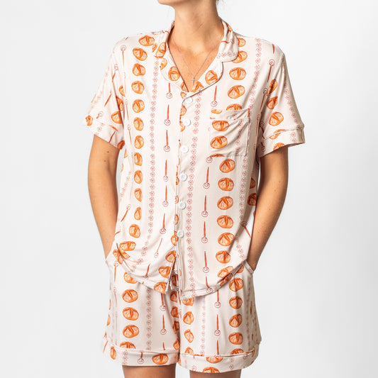 Sourdough Stripe Adult Bamboo Pajama Set