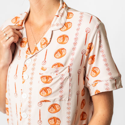 Sourdough Stripe Adult Bamboo Pajama Set