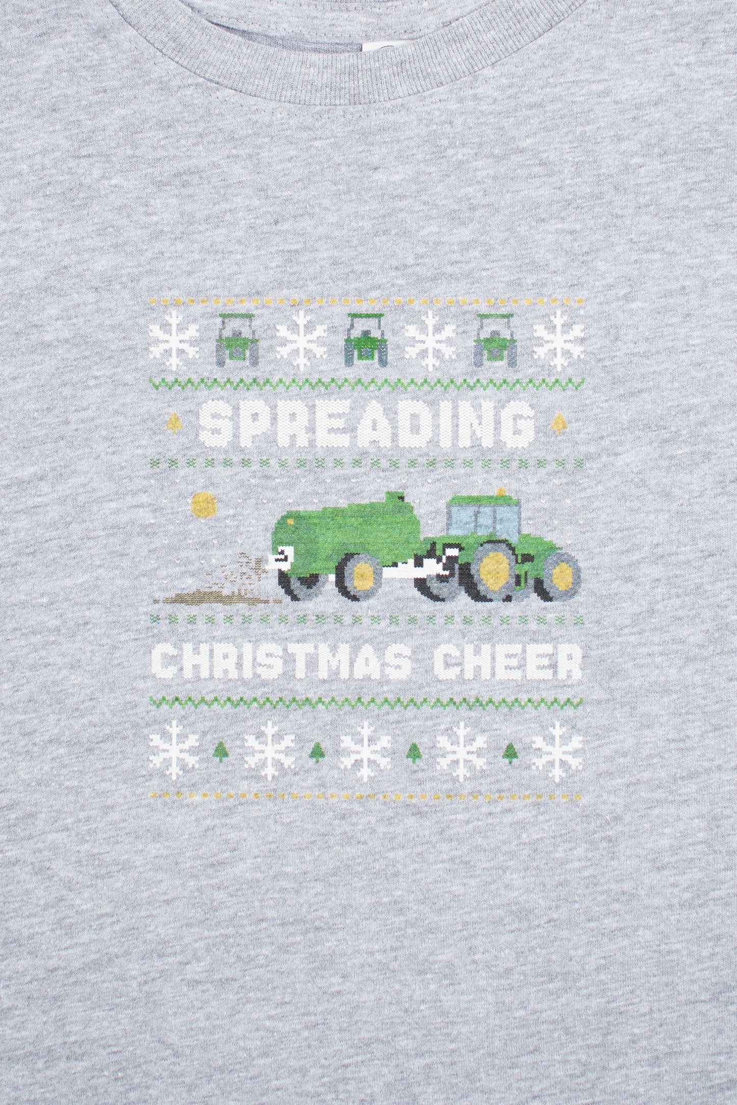 'Spreading Christmas Cheer' Green Tractor Toddler/Youth Tee