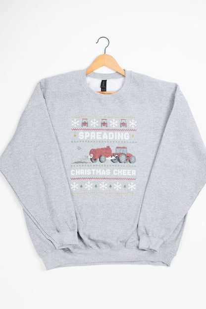 'Spreading Christmas Cheer' Red Tractor Crewneck