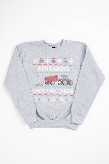 'Spreading Christmas Cheer' Red Tractor Toddler/Youth Crewneck