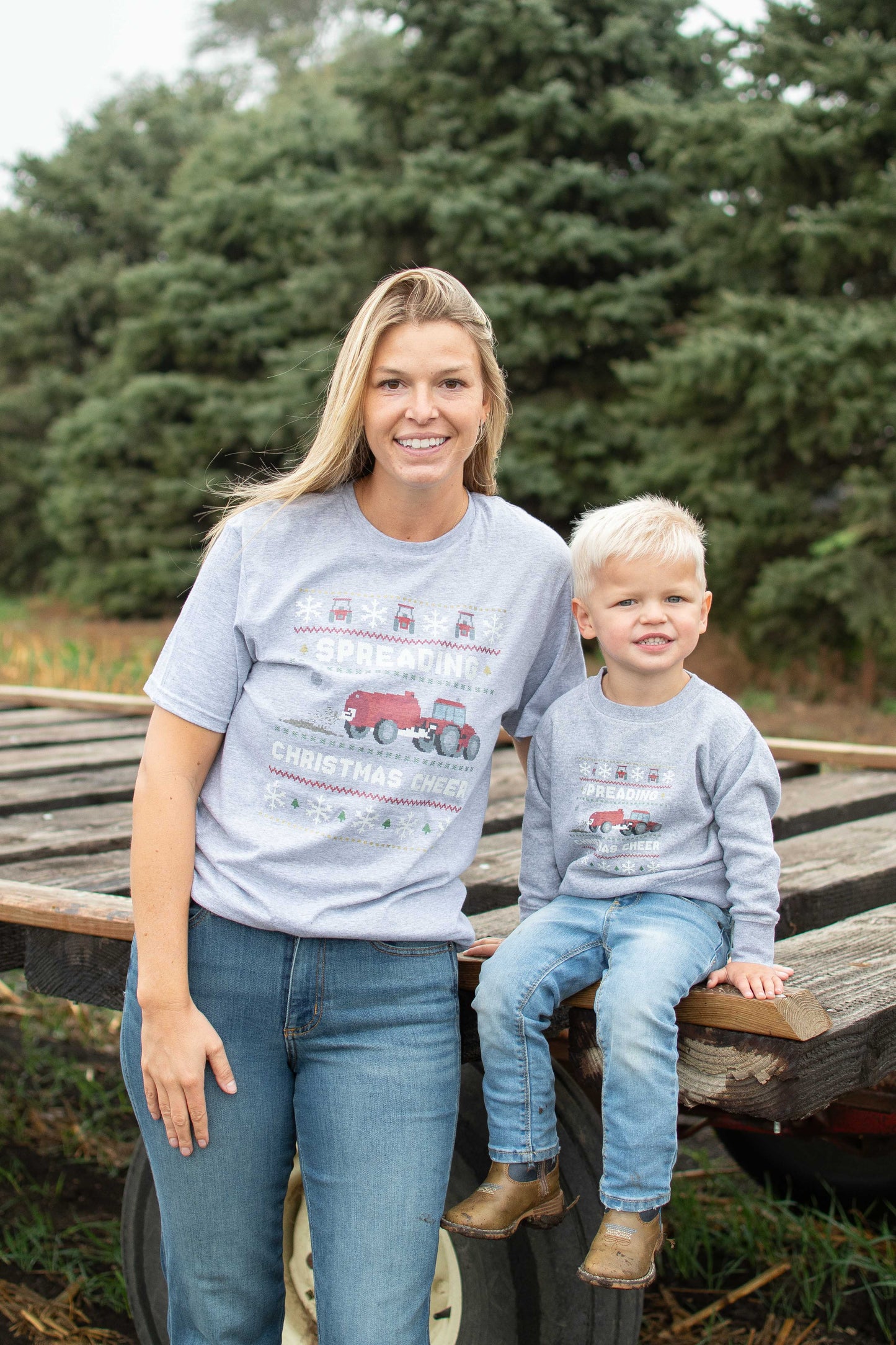 Spreading_Christmas_Cheer_Red_Tractor_Tee [F] [LS]