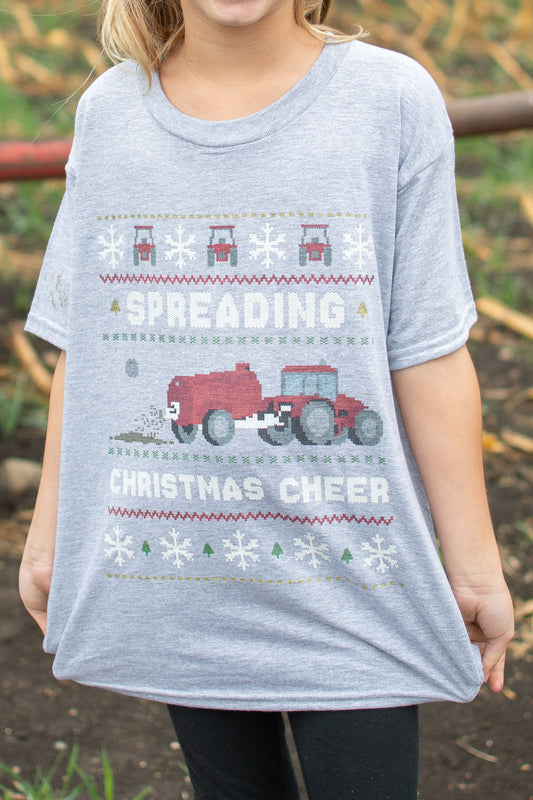 'Spreading Christmas Cheer' Red Tractor Toddler/Youth Tee