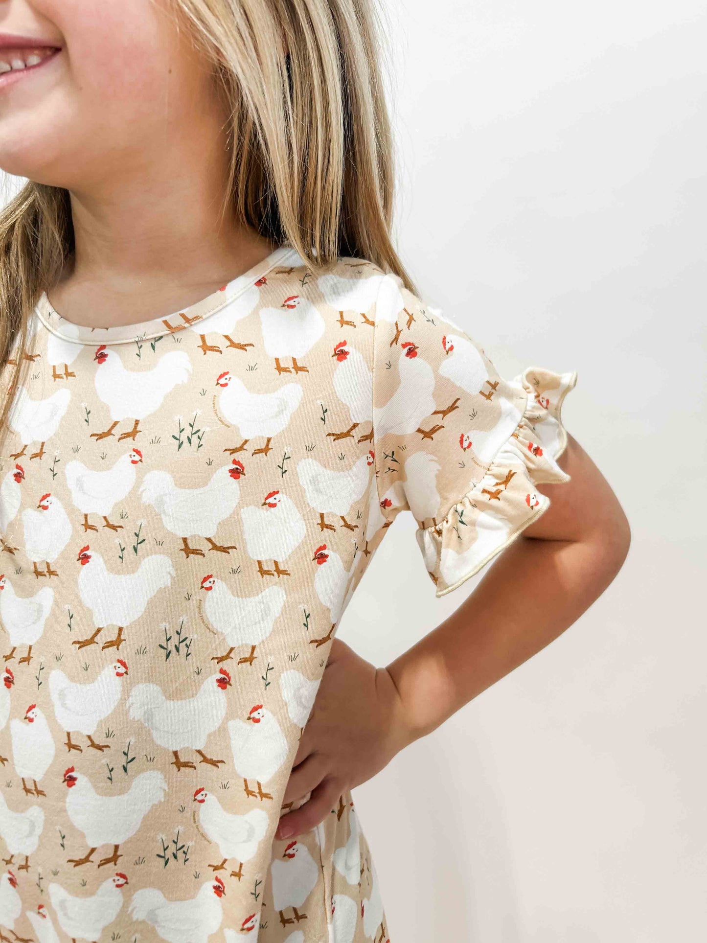 Spring Chicken Toddler/Youth Pajama Dress