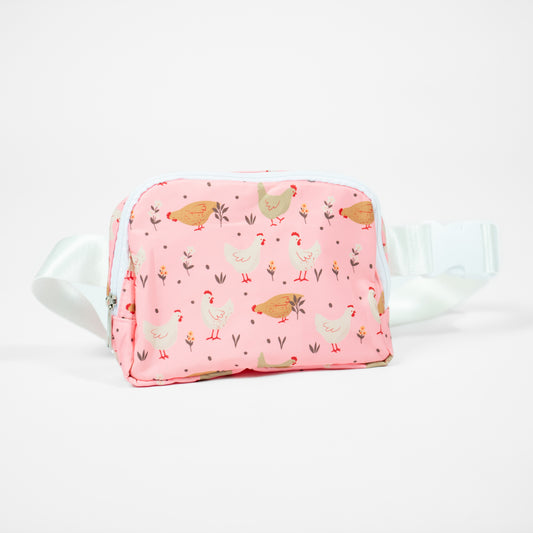 Pink Chickens Belt Bag - Adult