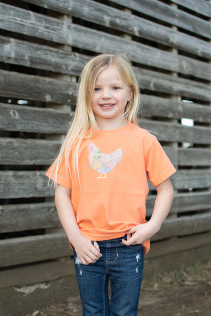 Spring Patchwork Chicken Toddler/Youth Tee