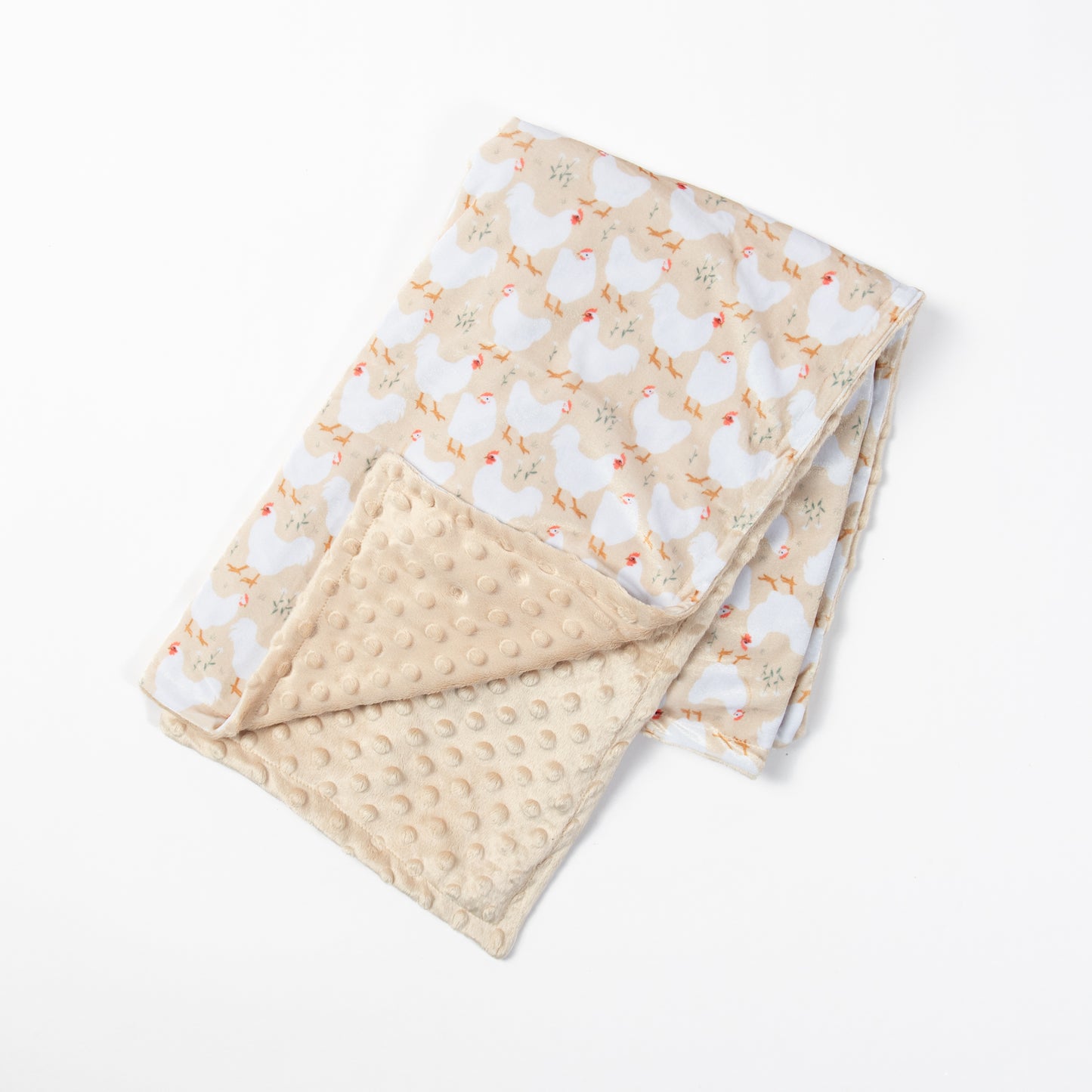 Spring Chicken Minky Blanket