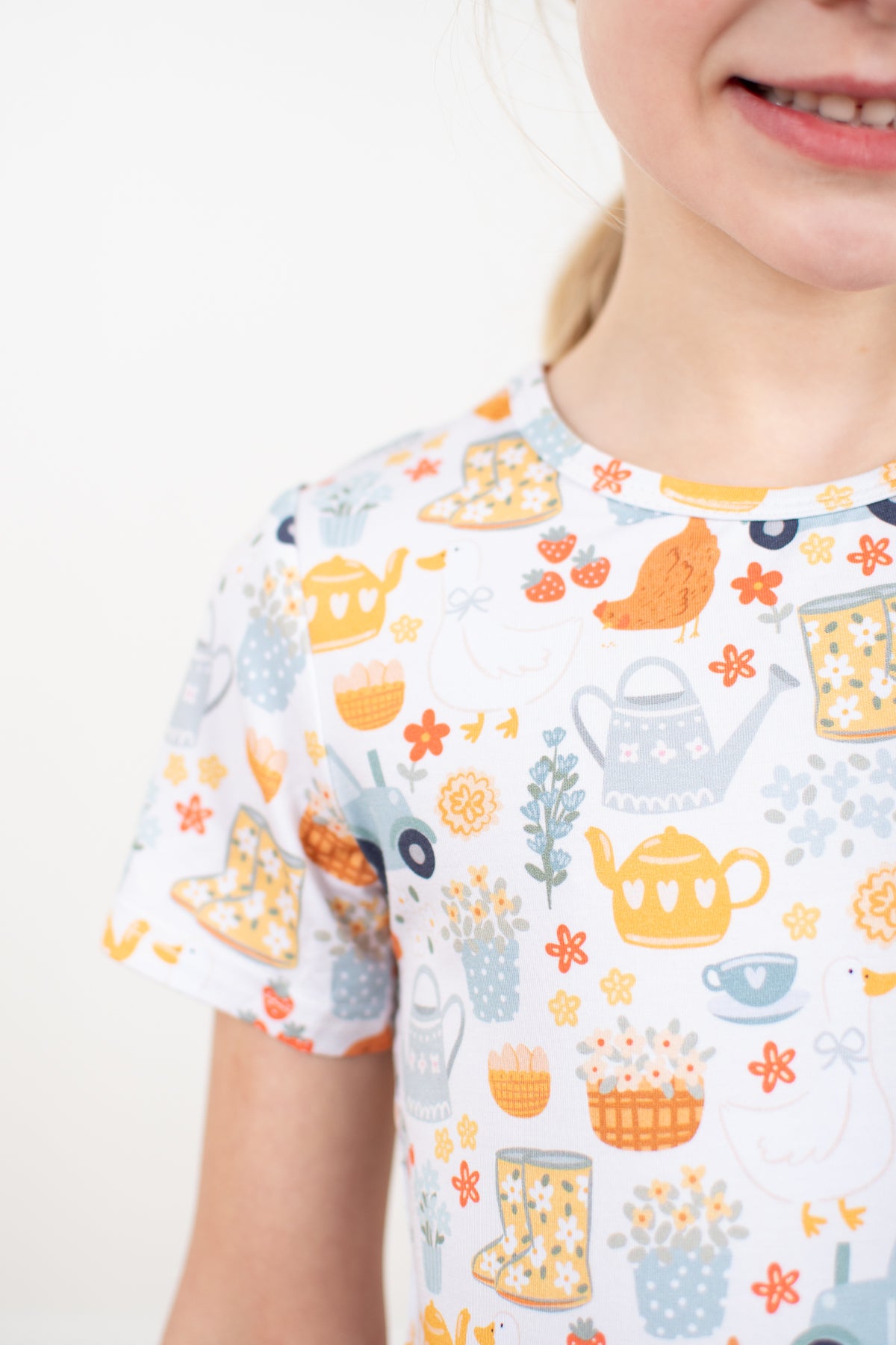 Spring on the Farm Toddler/Youth Bamboo Pajama Set