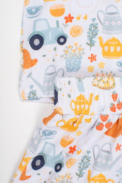 Spring on the Farm Toddler/Youth Bamboo Pajama Set