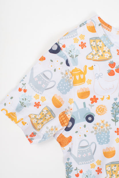 Spring on the Farm Toddler/Youth Bamboo Pajama Set