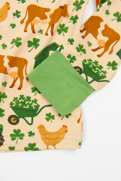 St. Patrick's Farm Toddler/Youth Bamboo Pajama Set