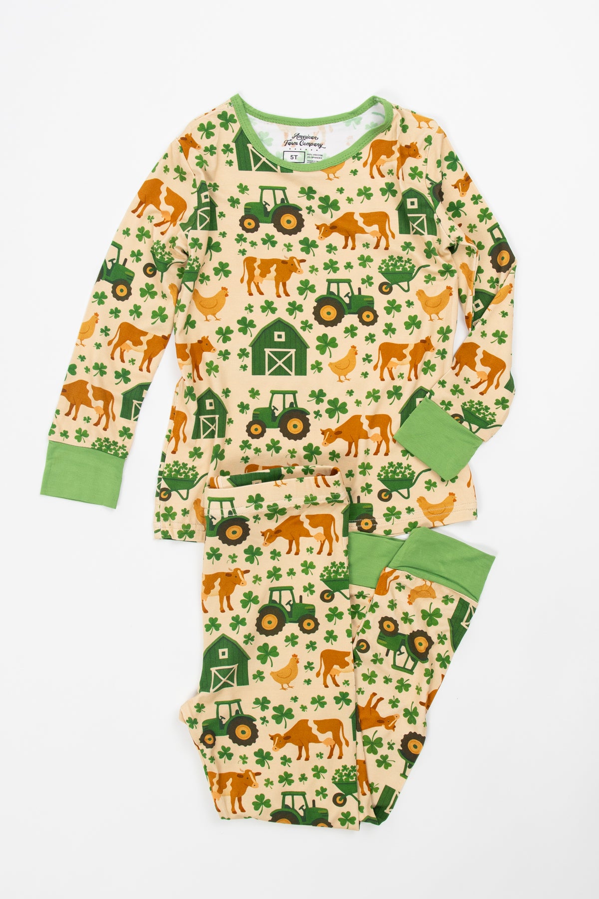 St. Patrick's Farm Toddler/Youth Bamboo Pajama Set