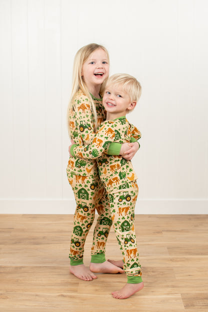 St. Patrick's Farm Toddler/Youth Bamboo Pajama Set