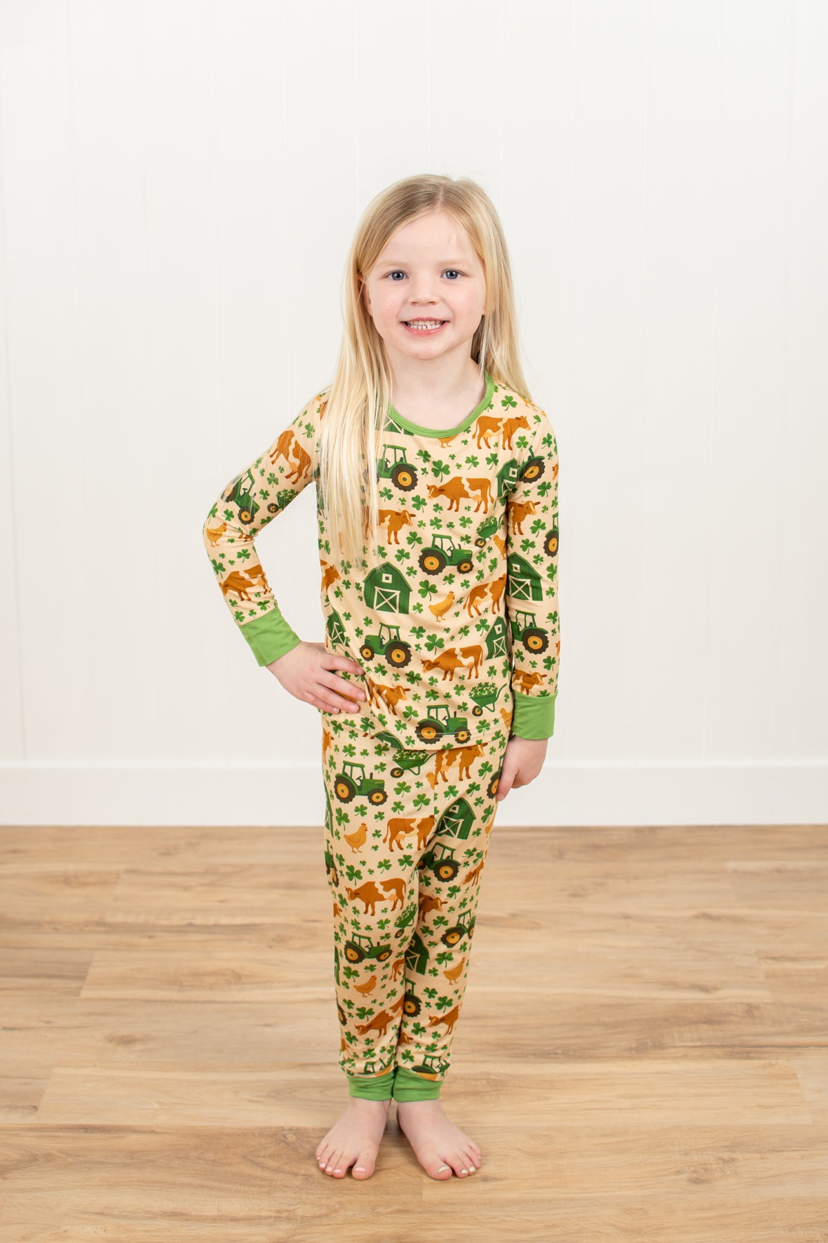 St. Patrick's Farm Toddler/Youth Bamboo Pajama Set