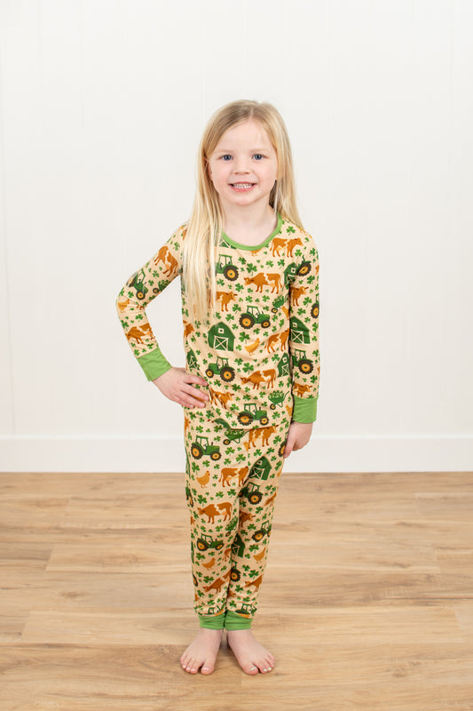 St. Patrick's Farm Toddler/Youth Bamboo Pajama Set