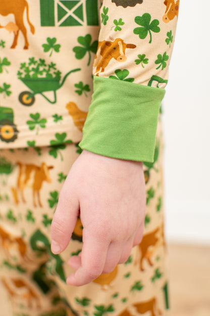 St. Patrick's Farm Toddler/Youth Bamboo Pajama Set