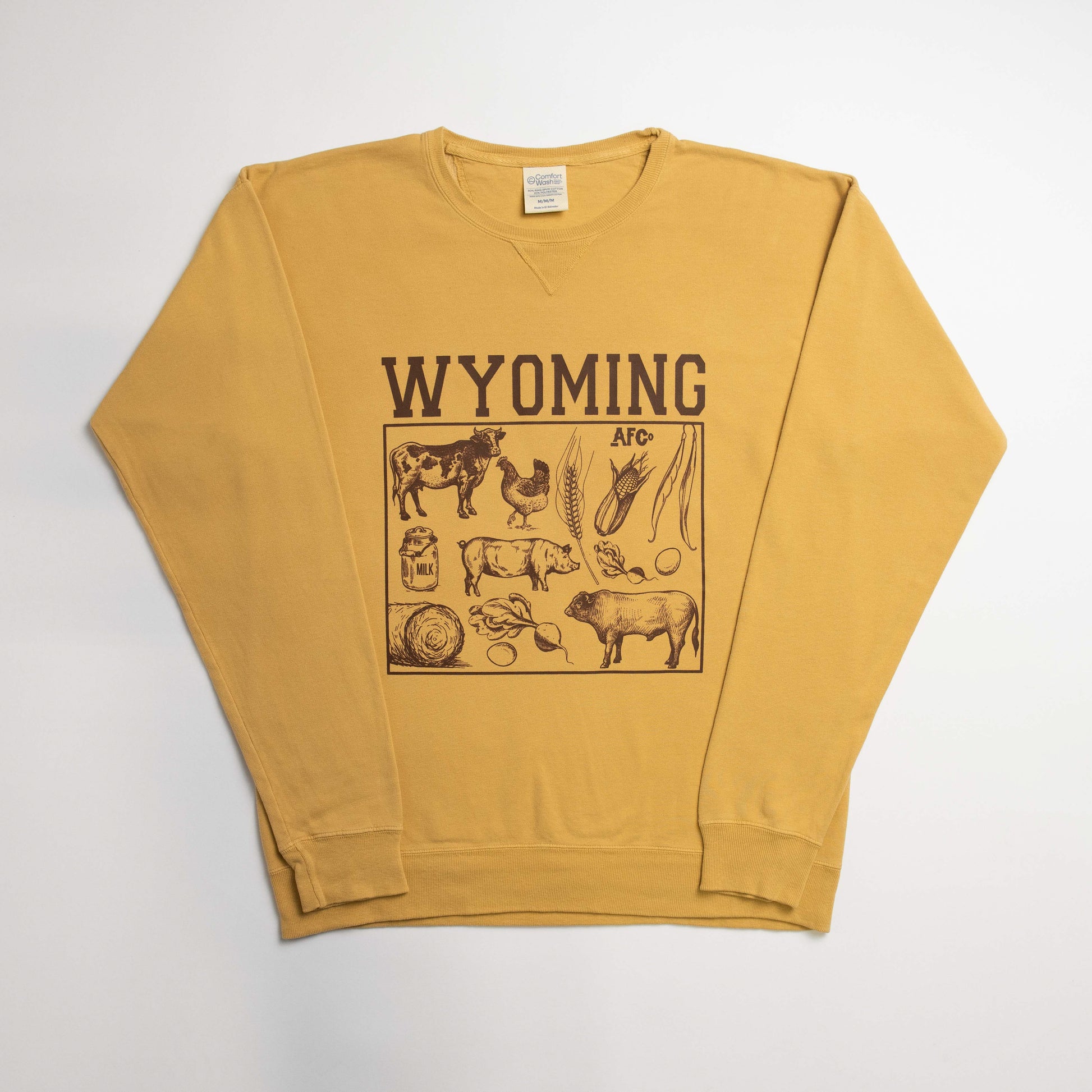 Wyoming - State Agriculture Gold Crewneck - American Farm Company