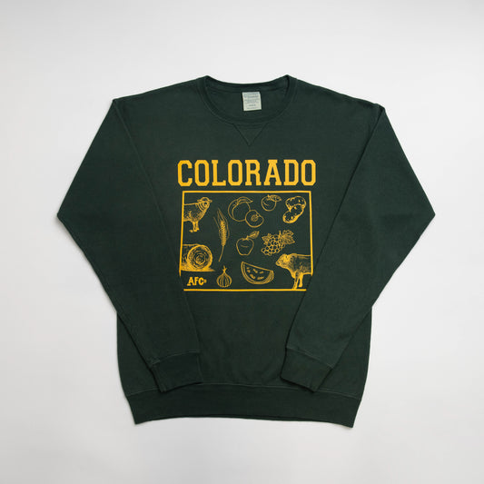 Colorado - State Agriculture Green Crewneck - American Farm Company
