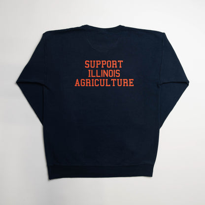 Illinois - State Agriculture Navy Crewneck - American Farm Company