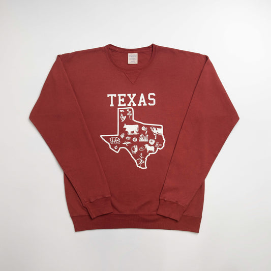 Texas - State Agriculture Red Crewneck