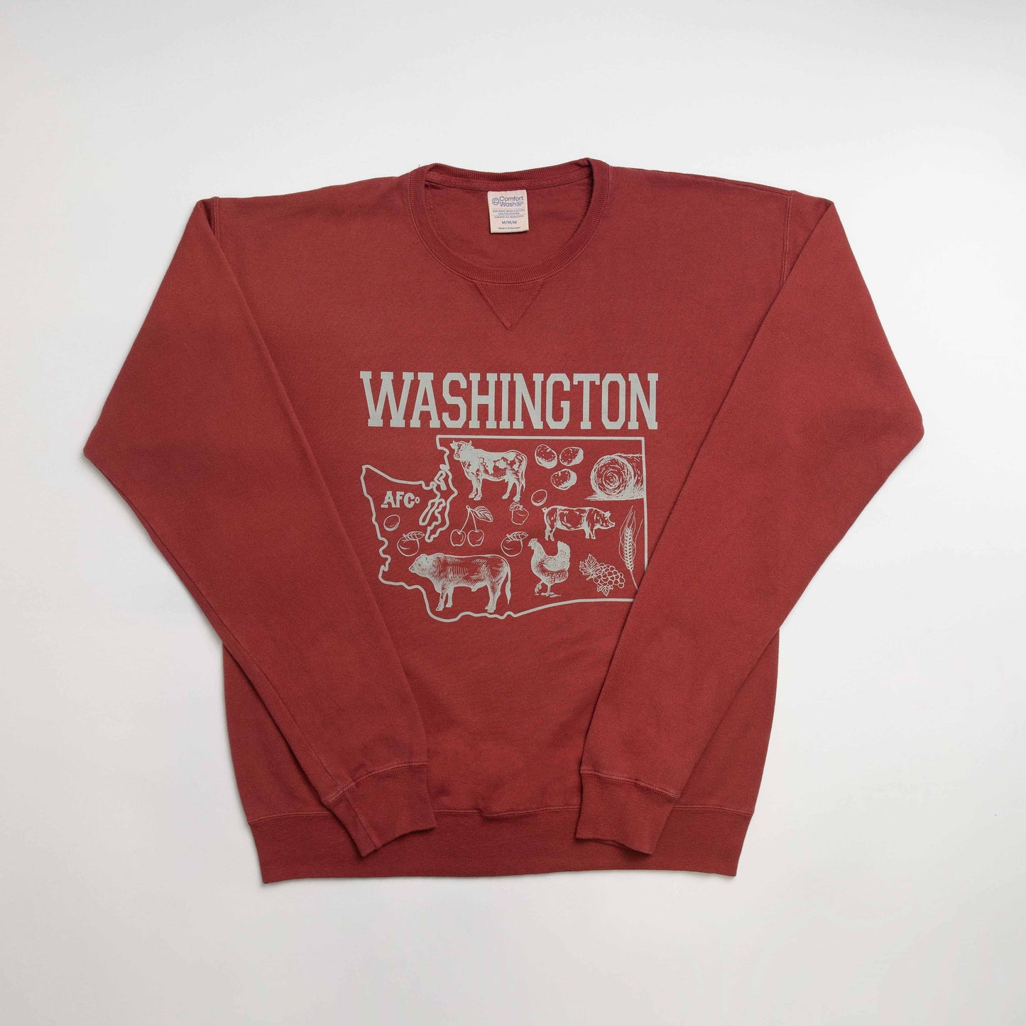 Washington - State Agriculture Red Crewneck - American Farm Company