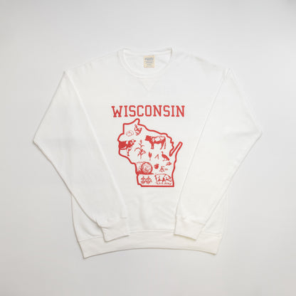 Wisconsin - State Agriculture White Crewneck - American Farm Company