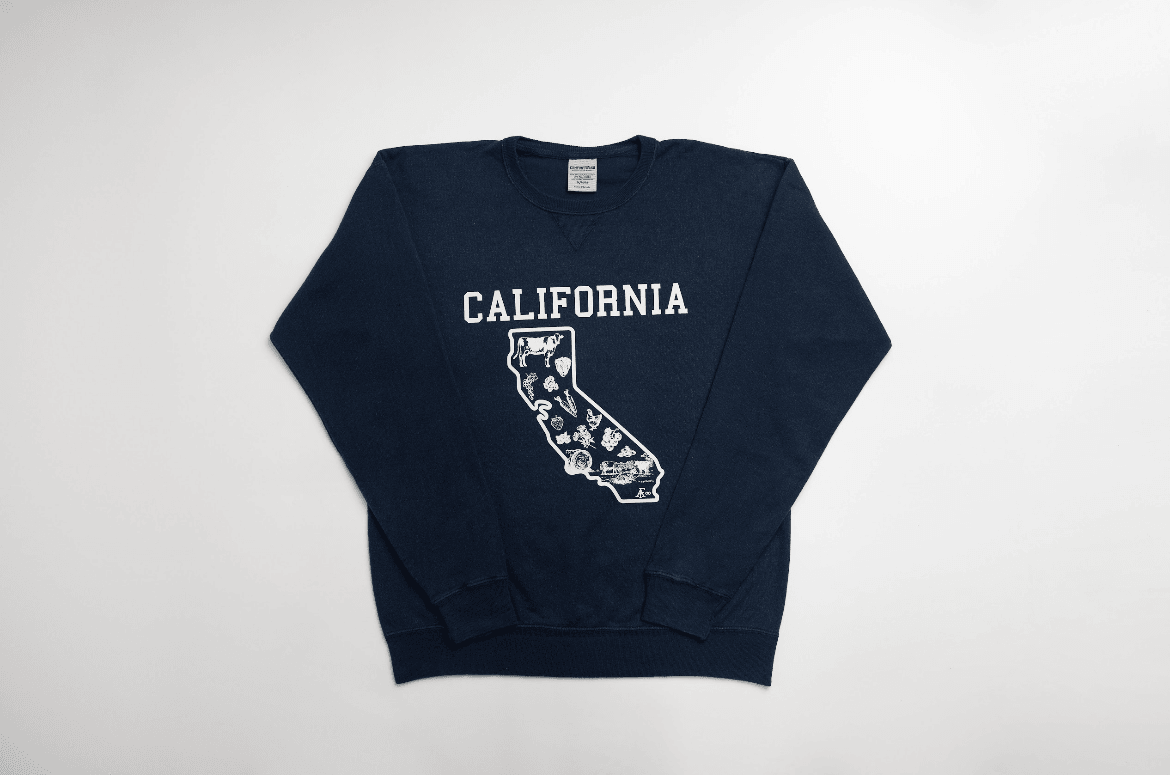 California - State Agriculture Navy Crewneck - American Farm Company