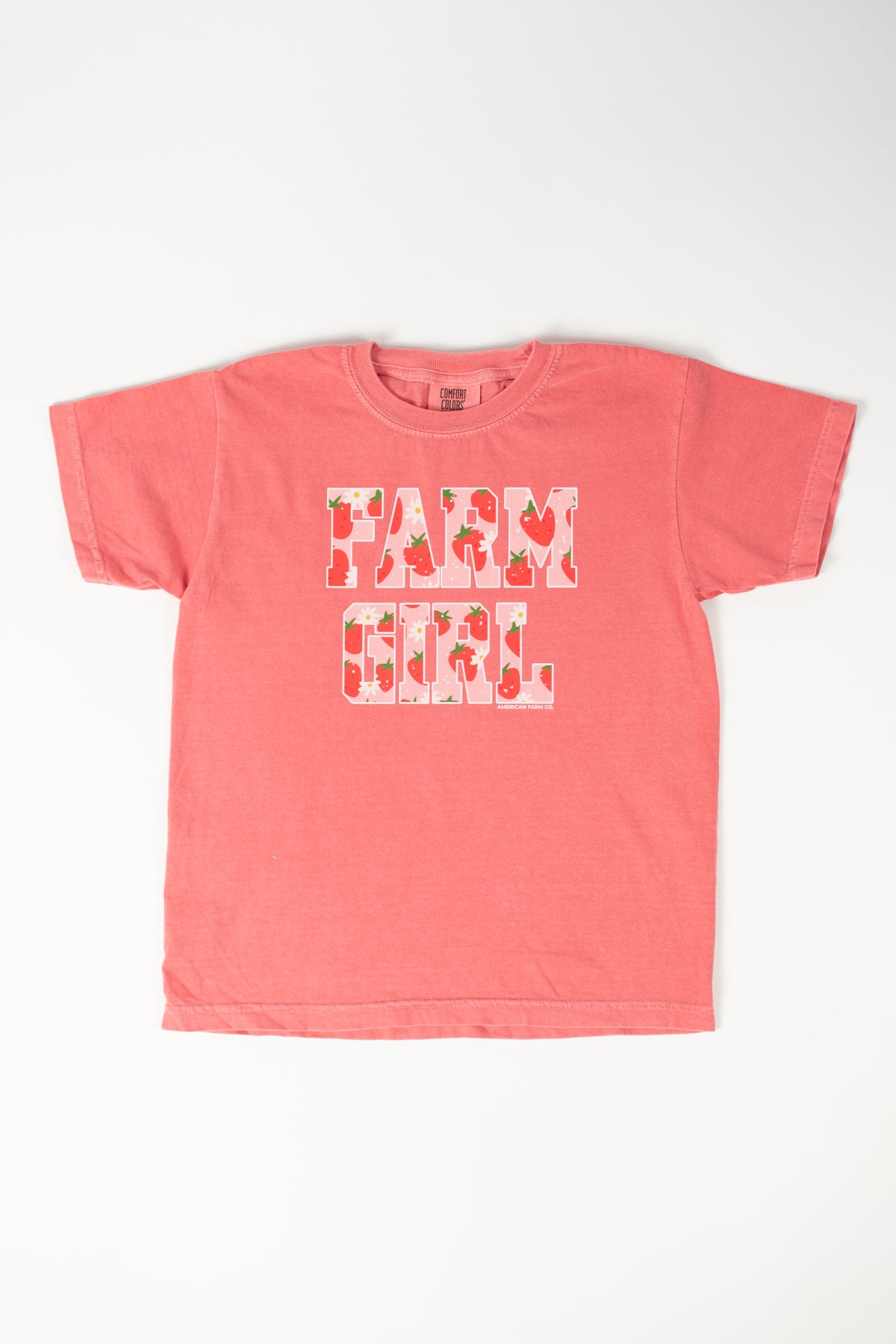 Strawberry & Floral 'Farm Girl' Youth Tee