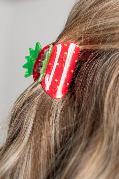 Red Strawberry Hair Claw Clip