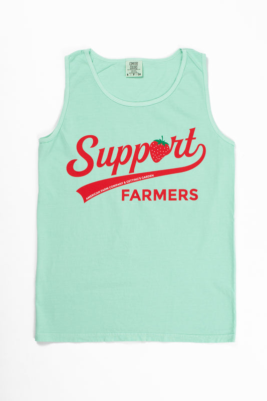 Strawberry 'Support Farmers' Banner Tank Top