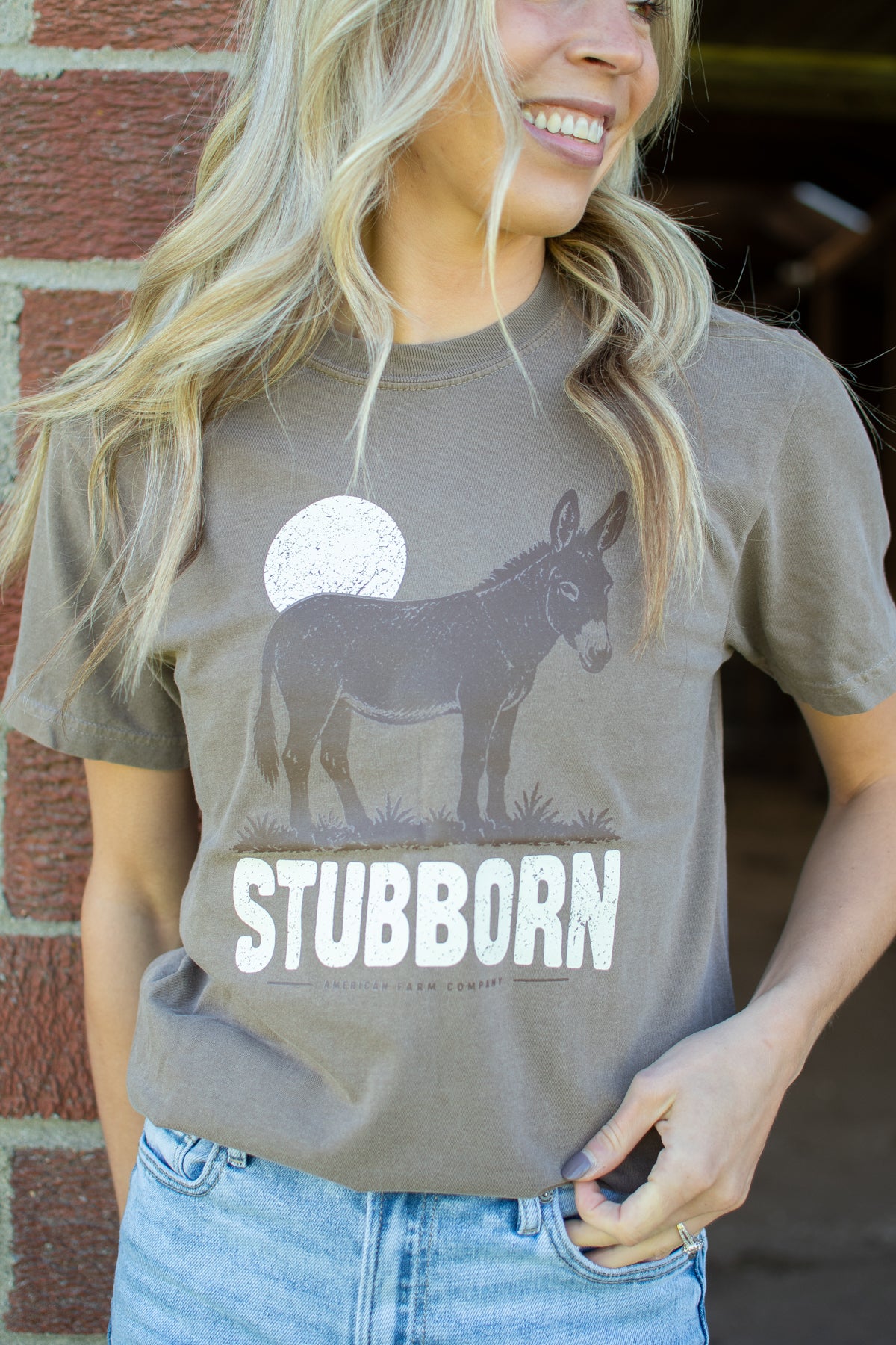 'Stubborn' Donkey Adult T-Shirt