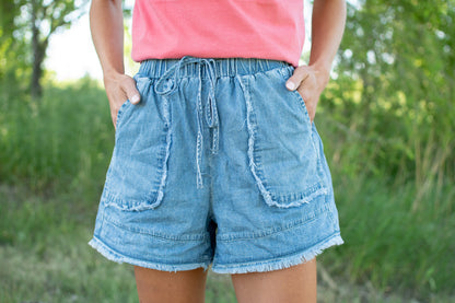Summer Frayed Edge Casual Denim Shorts