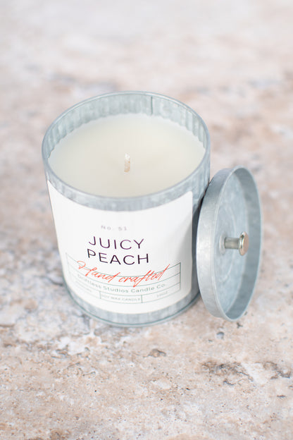 Summer Juicy Peach Farmhouse Tin Candle