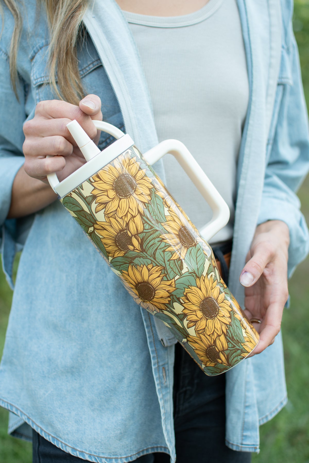 Sunflower 40oz Water Tank Tumbler