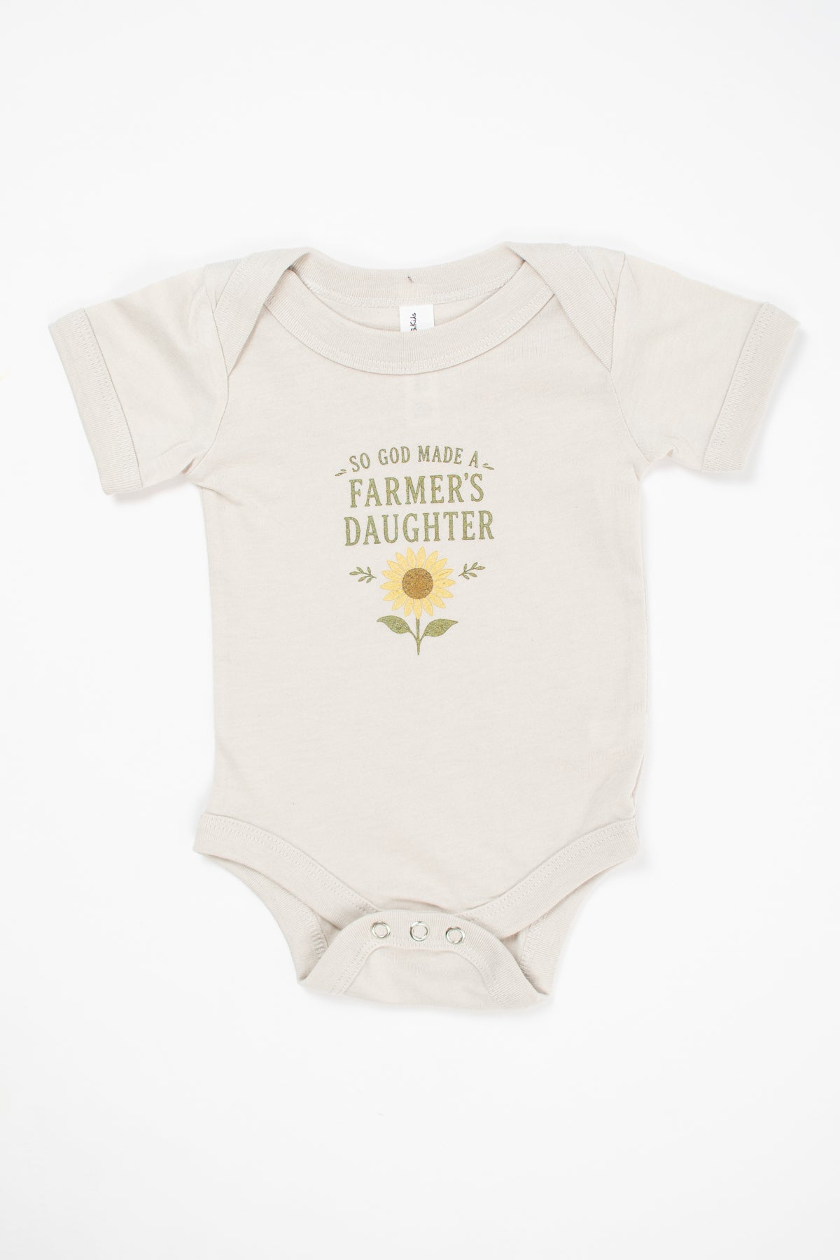 Sunflower 'So God Made a Farmer's Daughter' Baby Onesie