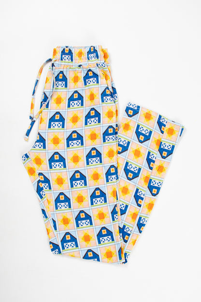 Sunny Barn Quilt Adult Bamboo Pajama Pants