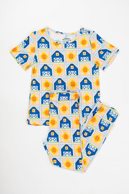 Sunny Barn Quilt Toddler/Youth Bamboo Pajama Set