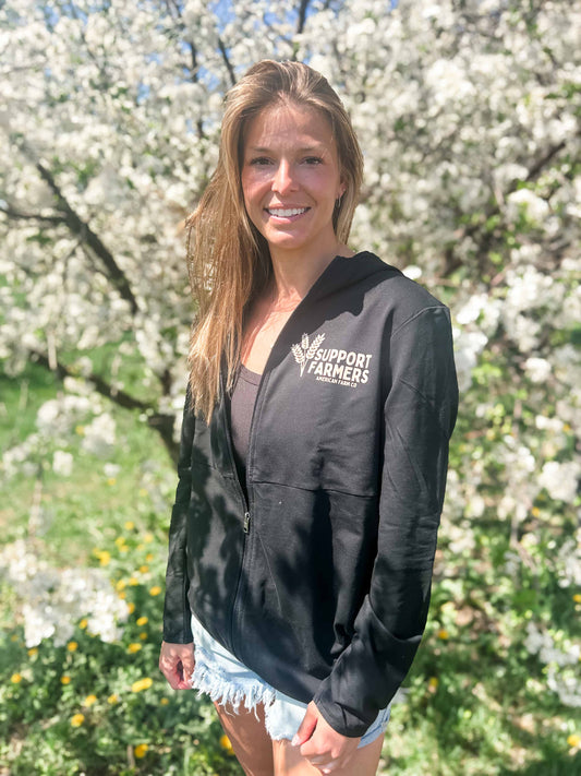 Support Farmers Wheat Performance Full-Zip Hoodie