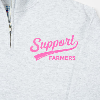 Support Farmers Banner Ash 1/4 Zip