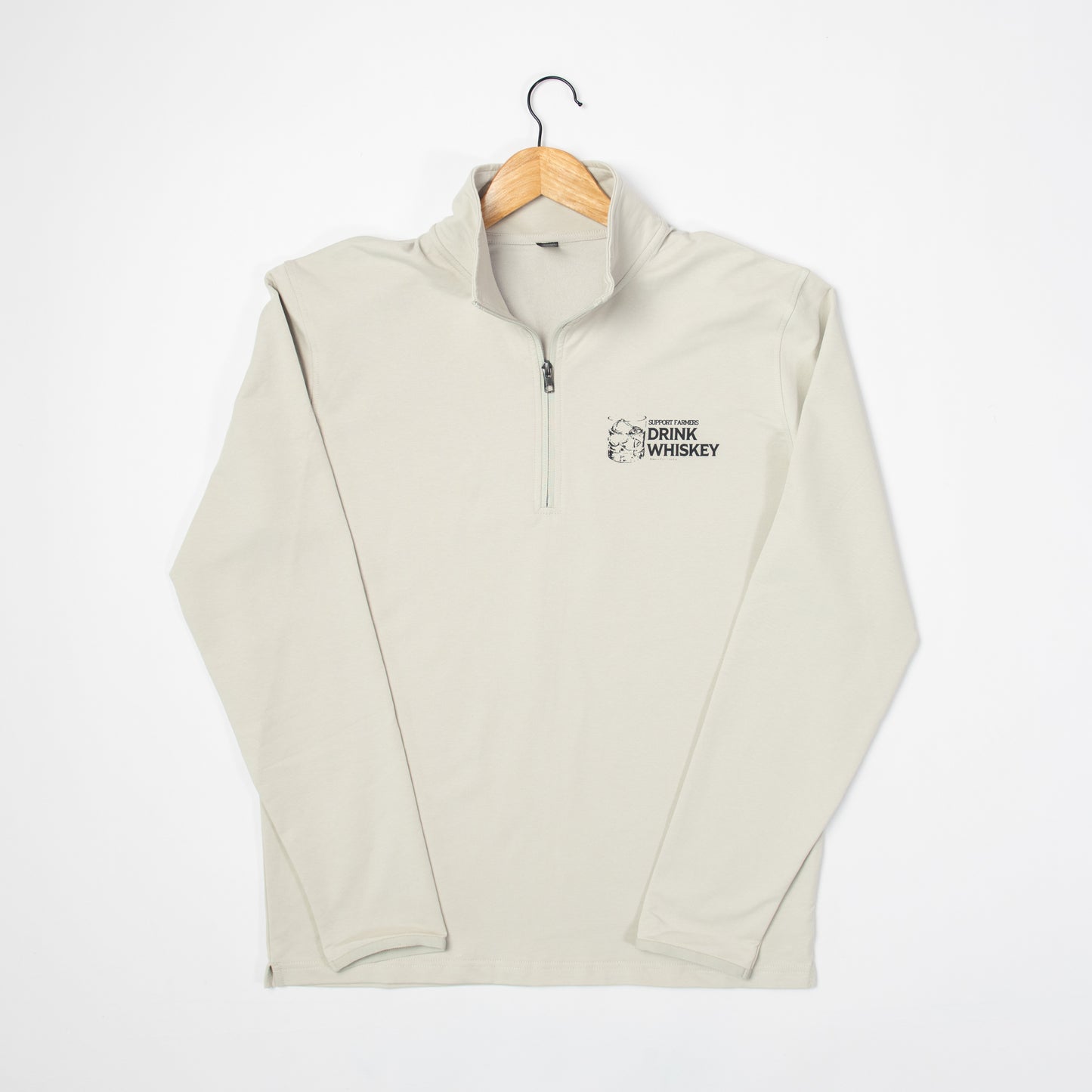 'Support Farmers Drink Whiskey' Performance 1/4 Zip Pullover