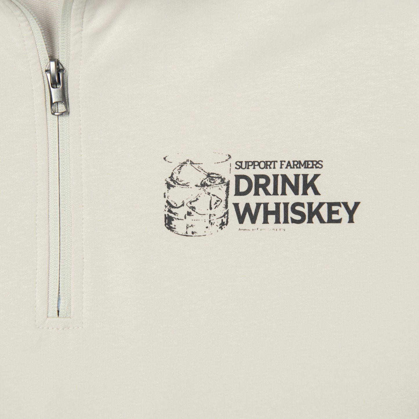 'Support Farmers Drink Whiskey' Performance 1/4 Zip Pullover