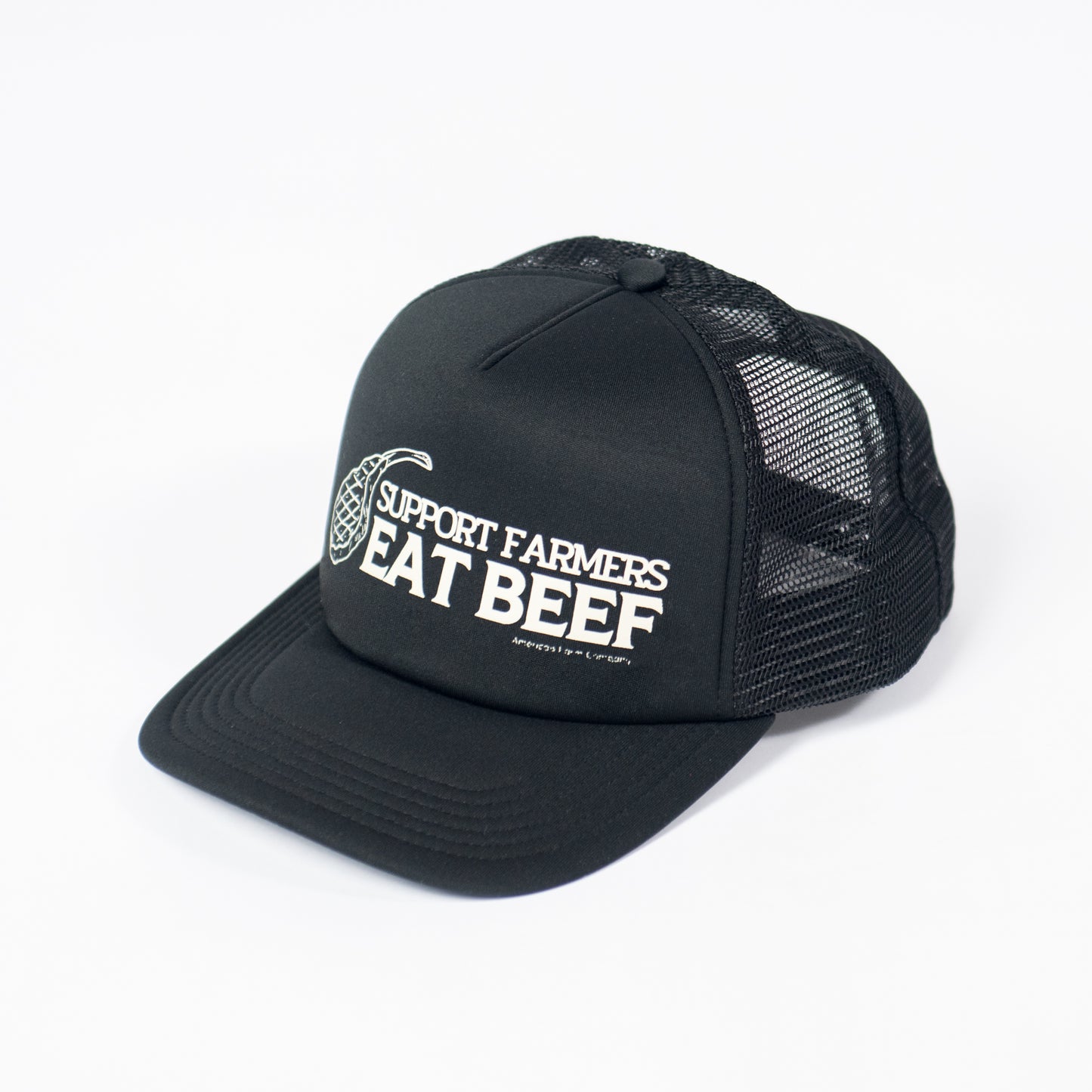 'Support Farmers Eat Beef' Foam Cap - Black